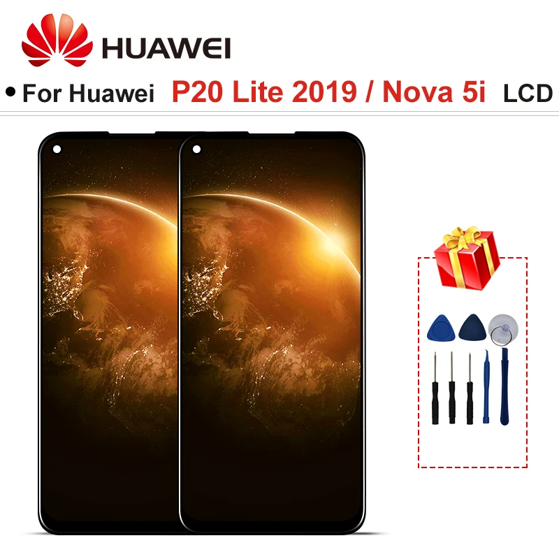 6 4 ''ЖК дисплей для Huawei P20 Lite 2019 Nova 5i ЖК сенсорный экран в сборе детали