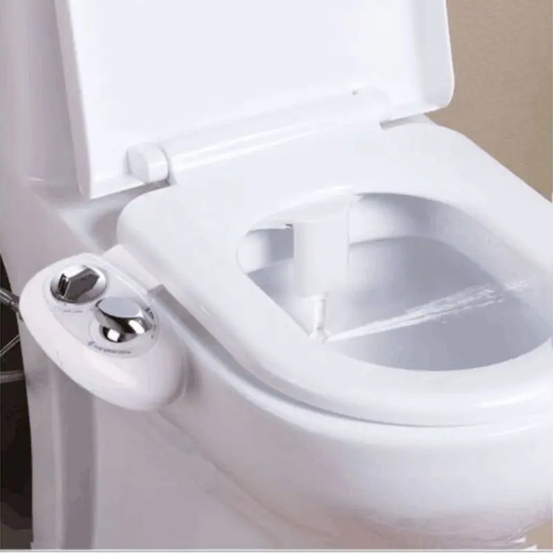 

Single Cold Water Bidet Water Spray Non-Electric Mechanical Single Nozzle Bidet Toilet Seat Attachment