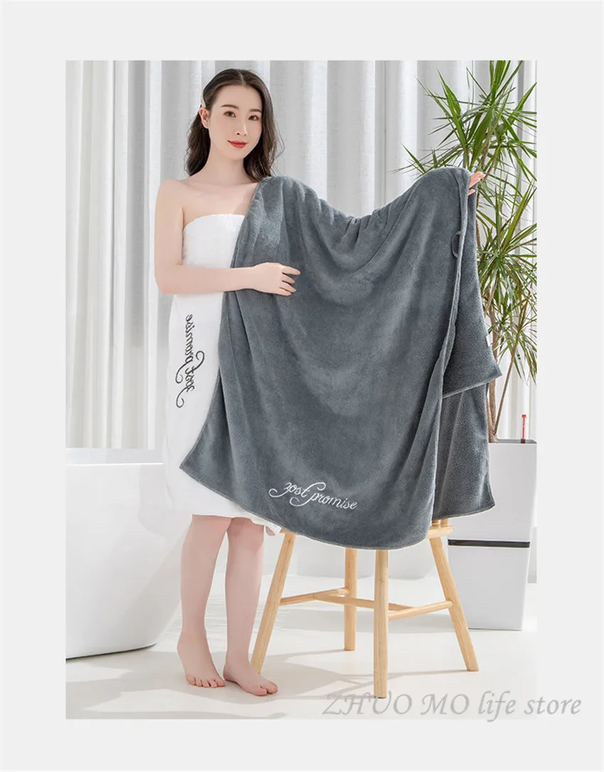 ZHUO MO 80* 160 cm embroidered cotton bath towel Super absorbent 35* 72 cm soft face towel Bathroom men women gifts for Adults