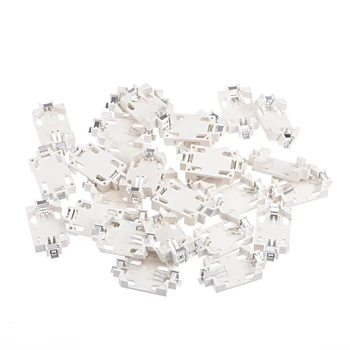 

uxcell 30 Pcs CR2032 Horizontal Coin Button Battery Holder White Container Case