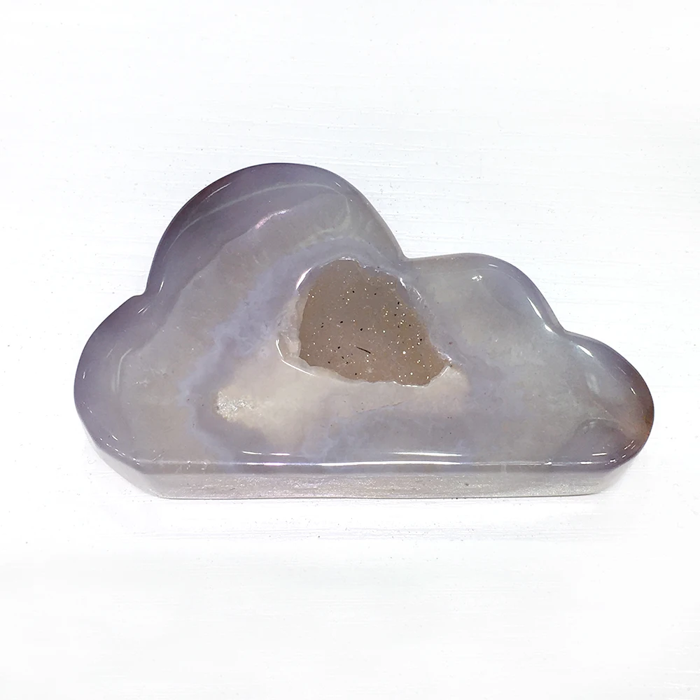 100-110mm Натуральный агат Geode Drusy Cloud ручной резной кварцевый кристалл облачная фигурка минералы с лечебным действием, образцы хрустальных изделий подарок для дома - Цвет: 100-110mm