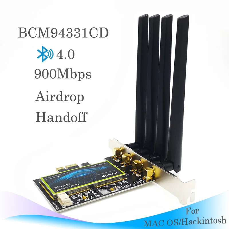 Двухдиапазонная сетевая карта BCM94331CD BCM94360CD беспроводная Wi-Fi PCIE Bluetooth 4 0 адаптер 900