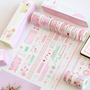 Fortune канцелярские тонкой лента Washi Молодежные Примечания можно крепить любые приспособления: PDA Альбом DIY Цвет наклейки из золотистой фольги 4-рулонная упаковка
