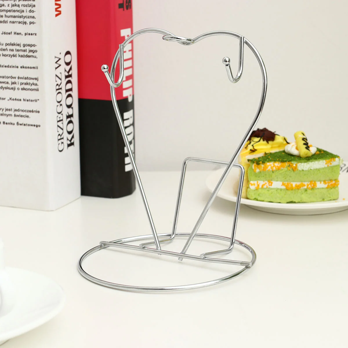 2Pcs Heart-Shaped Stainless Steel Cups Plates Holder Coffee Mugs Hanging Stand Kitchen Organizer Drying Shelf (Each One for 2 | Дом и сад