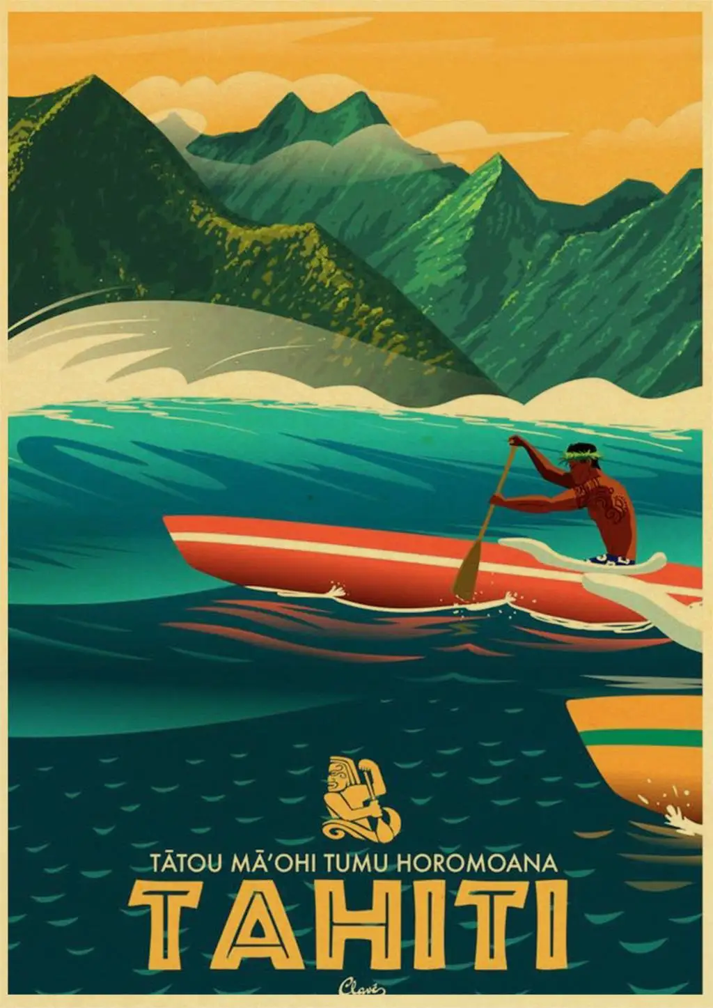 Vintage Travel City Landscape Retro Posters and Prints Wall Stickers Print on Kraft Paper Art For Home Room Decor Painting