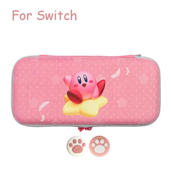 

Cute Kirby Portable Carrying Case For NS Nintend Switch Console Game Accessories Storage Travel Bag with Claw Joy-con Caps
