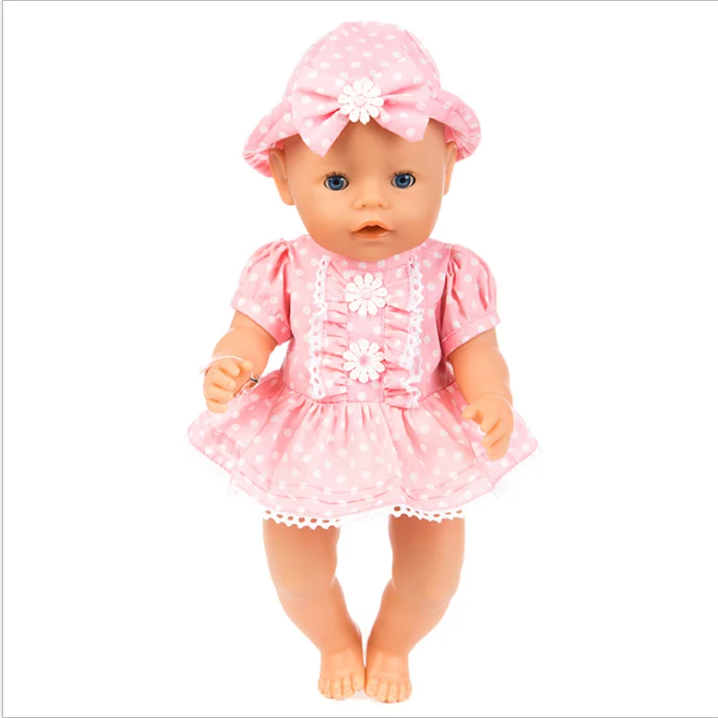 Born Baby Doll Одежда Аксессуары подходит 18 дюймов 43 см Единорог плюшевая шляпа белый красный Звезда узел пряжа юбка костюм для ребенка фестиваль подарок