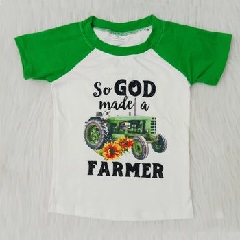 

Summer New 2020 Baby Girl Clothes Farmer Tractor Casual Short Sleeve Tshirt Kids Fashion T-shirt Boys Funny Kawaii Print