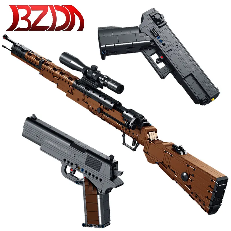 XINGBAO Kar98k парадная винтовка M1911 автоматический пистолет строительные блоки 98K