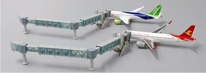 1:400 аэропорт пассажирский посадочный мост один/Двухканальный для Airbus A380 Модель широкого тела самолет сцена дисплей игрушка - Цвет: parallel