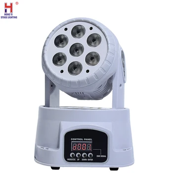 

Wash Lights Led Mini Pro 7X12W RGBW 4in1 Moving Head Stage Lighting DMX512 For DJ Nightclub Party Lighting