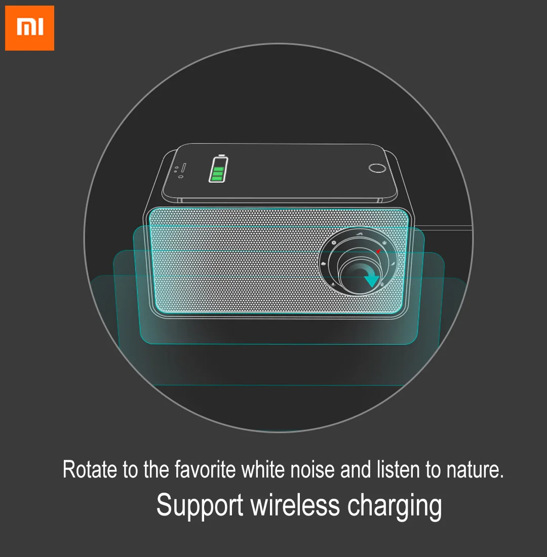 Xiaomi 5,0 Qualitell Bluetooth динамик Беспроводное зарядное устройство белый шум темно-зеленый динамик EPP 10 Вт/15 Вт Быстрая зарядка спящий динамик