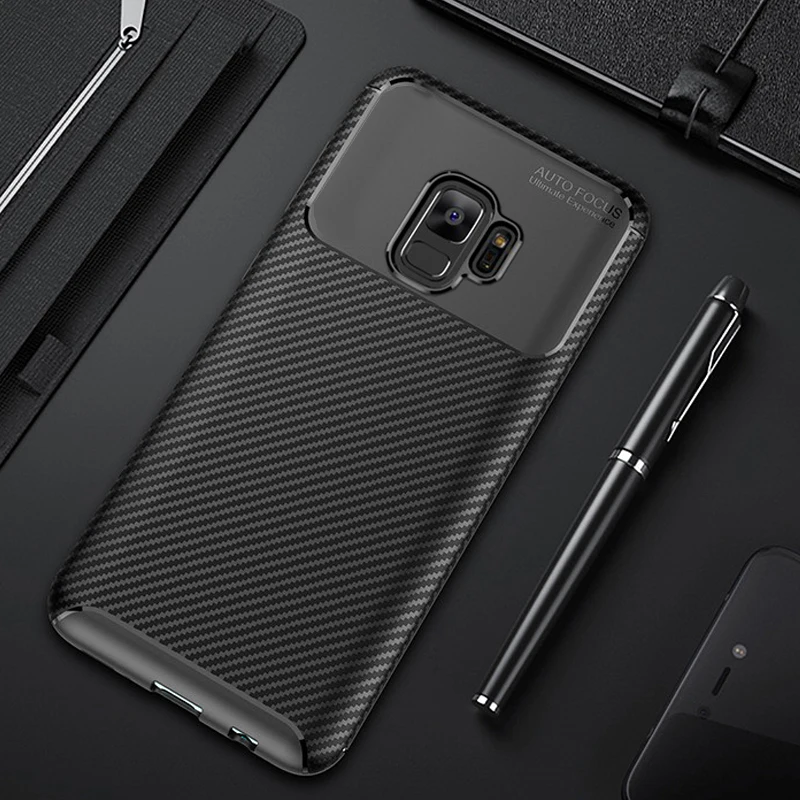Для samsung Galaxy S9 S 9 Plus чехол роскошный чехол из углеродного волокна противоударный чехол для телефона для samsung S9+ чехол Полная защита бампер