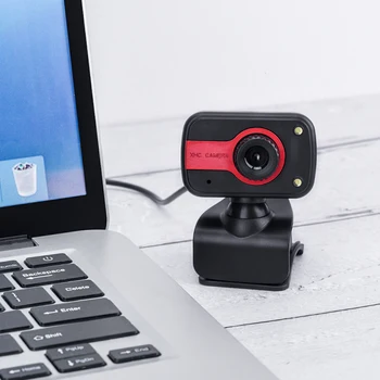 

Computer Camera HD 12 Megapixels USB2.0 Webcam Camera with Built-in Microphone LED night vision Clip-on for Computer PC Laptop