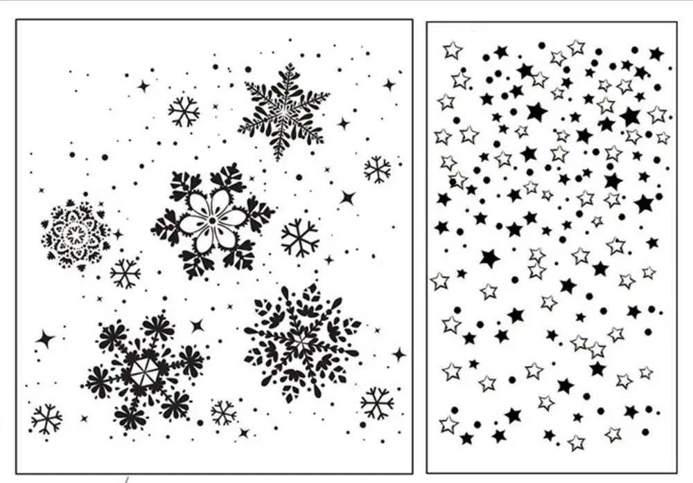 

Snowflake stars Transparent Clear Silicone Stamps for DIY Scrapbooking/Card Making/Kids Christmas Fun Decoration Supplies A2141
