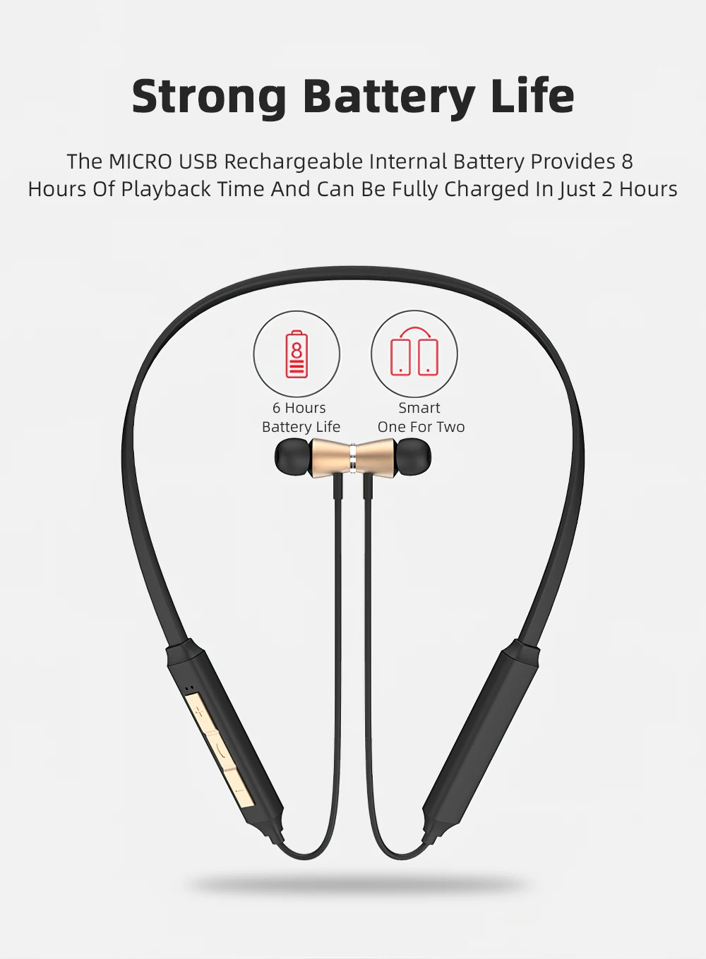Спортивные Bluetooth наушники, беспроводные, 4,2, стерео, с картами, сзади, крепится на шею, гарнитура, магнитная, против пота, HD вызов, для iPad, ноутбука