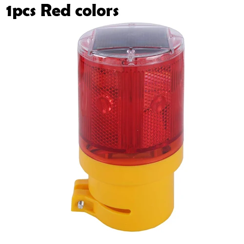 1pcs red color Предупреждение ющий светильник светодиодный сигнальный Маяк аварийный сигнал энергетическая лампа на солнечных батареях Светофорная башня Стробоскоп красный желтый аварийный светильник - Испускаемый цвет: 1pcs red color