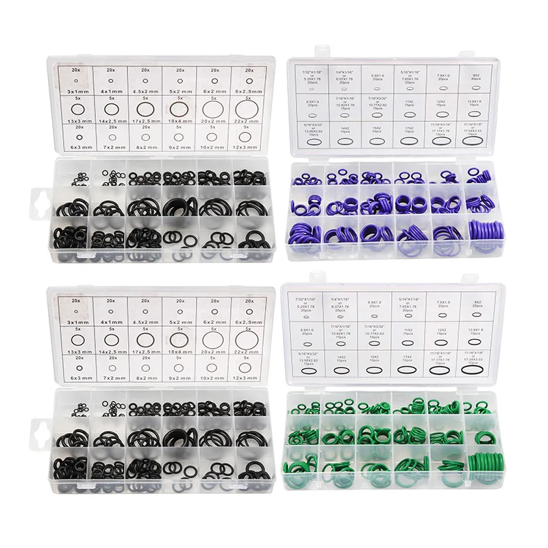 

495 Pcs Assortment Kit O-ring Kit Metric O ring Seals Watertightness Rubber Resistance O ring Gaskets oil
