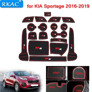 

Anti-Slip Rubber Gate Slot Mat Cup Mats for KIA Sportage 2016 - 2019 QL 4th Gen MK4 KX5 Accessories Stickers Car Styling