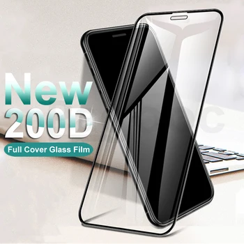 

200D Full Cover Protective Tempered Glass On The For iPhone X XS XR 11Pro Xs Max Glass 6S 6 7 8 Plus Screen Protector Film Case