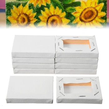 

10Pcs/set 5x7cm Mini Stretched Artists Canvas Art Drawing Board Blank Painting Board Acrylic Oil Paint Frame DIY Craft Supply