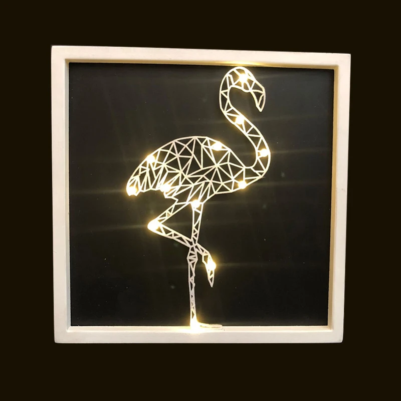 

3D Sign Wooden Frame Board With Home Decorative Flamingo Cactus Pineapple Giraffe Shape Felt Sign Office School Decor Kids Gift