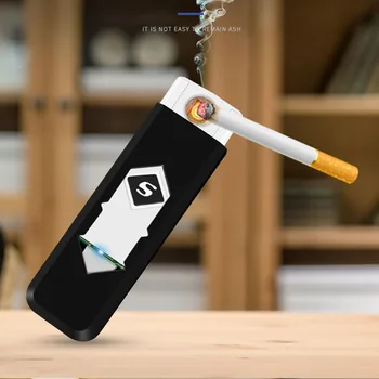

USB rechargeable lighter Windproof electronic cigarette 2020 new lighter Cigarette Lighters Men Gift 13x10x6cm