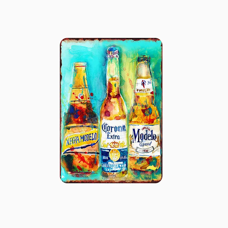 Corona Экстра пивная табличка металлическая Оловянная вывеска abdelt Miller Time Wall Art плакат Бар паб кафе Клубное оформление винтажный домашний декор - Цвет: Q