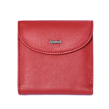 

HH 2020 New Mini Cow Genuine Leather Women Wallets Ladies Small Wallet Coin Purses ID Card Holder Designer Slim Purse Money Bag