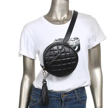 

Fashion Women Tassel Lether Waist Fanny Pack Belt Shoulder Bag Phone Pouch Travel Hip Bum Small Purse