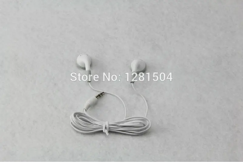 Wholesale White Cheapest Disposable Earphones for School Bus or Train or Plane for Museum for Company As Gift 500pcs/lot Opp Bag