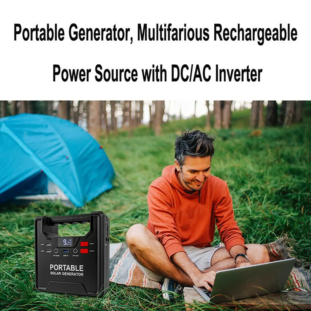 100 Вт портативный генератор резервный аккумулятор 133WH AC DC USB розетка электростанция ЖК-дисплей хранение энергии
