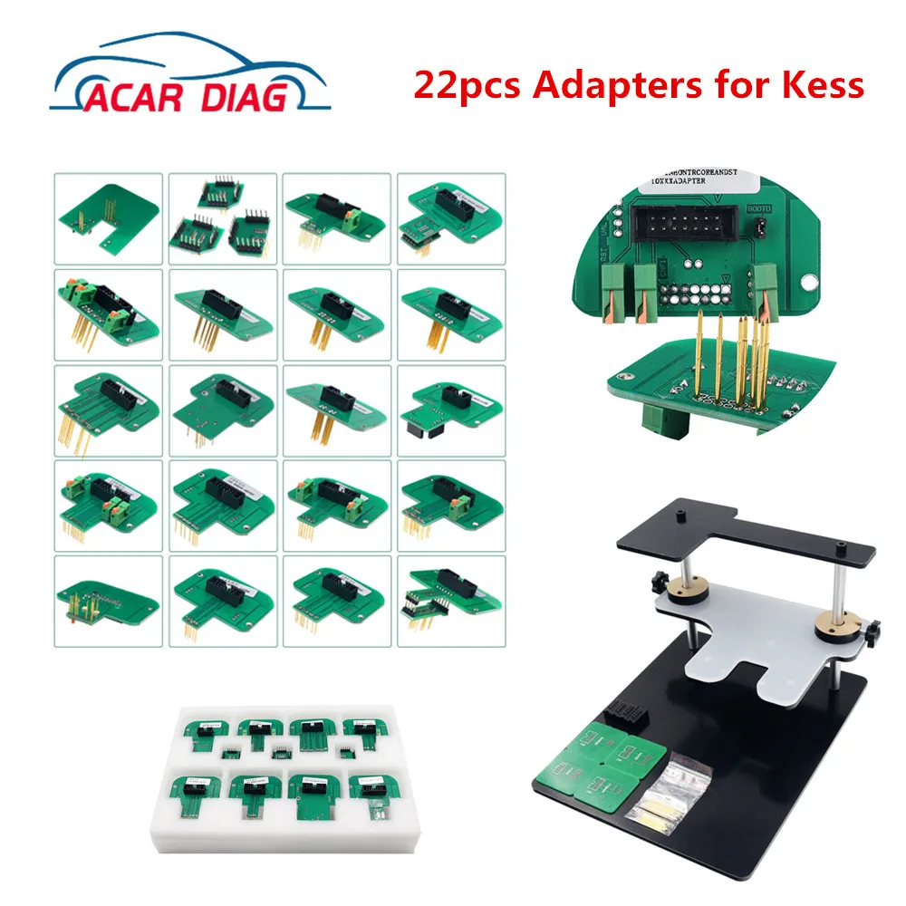 Комплект из 22 шт. адаптеров OBDII ECU Progammer LED BDM Рамка с 4 ручек зонда для KESS Ktag FGTECH чип