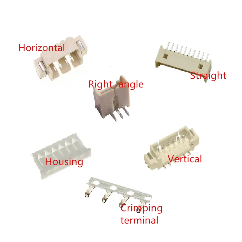 PH 1,25/1,27 1,25 мм разъем контактный разъем прямо под прямым углом с вертикальным горизонтальным JST Корпус Терминал 2-10/12/14/16p