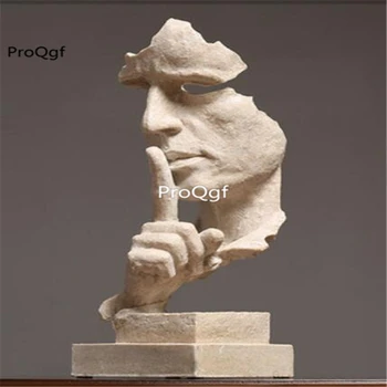 

Prodgf 1Pcs A Set Silence is gold statue