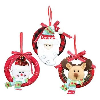 

3 Pcs Christmas Wreath Creative Hanging Wreath Front Door Wreath Christmas Supplies