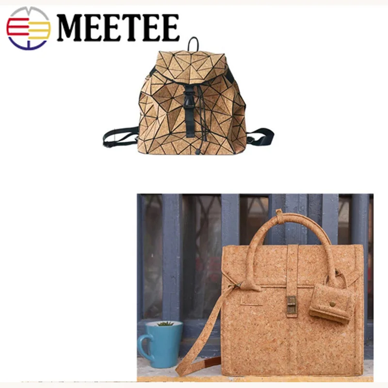 Meetee, 90X137 см, толщина 0,5 мм, натуральная пробковая кожа, ткань, сделай сам, сумки, обувь, багаж, ручная работа, ремесло, дерево, Декор, материал, поставка