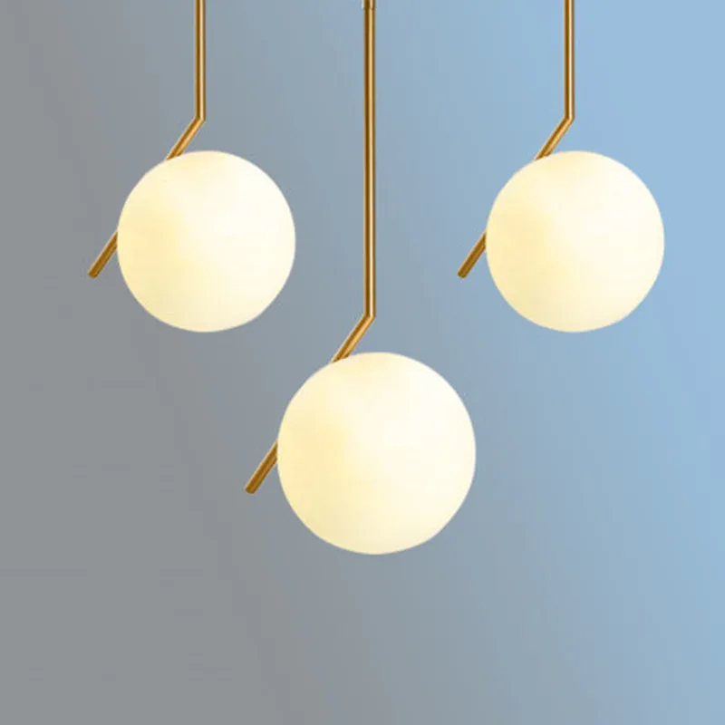 

Modern simplicity LED pendant lights Nordic glass ball hanging lamp single head luminaires for bedroom bar restaurant fixtures