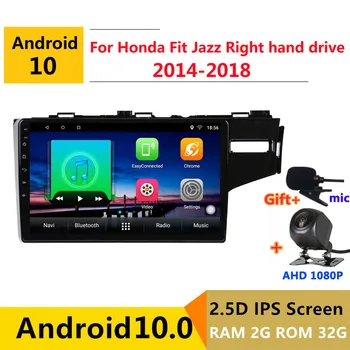 شراءأندرويد 10 مشغل أسطوانات للسيارة مشغل وسائط متعددة لتحديد المواقع لهوندا صالح جاز 3 اليد اليمنى محرك 2014 - 2018 الصوت راديو تلقائي الملاحة ستيريو
