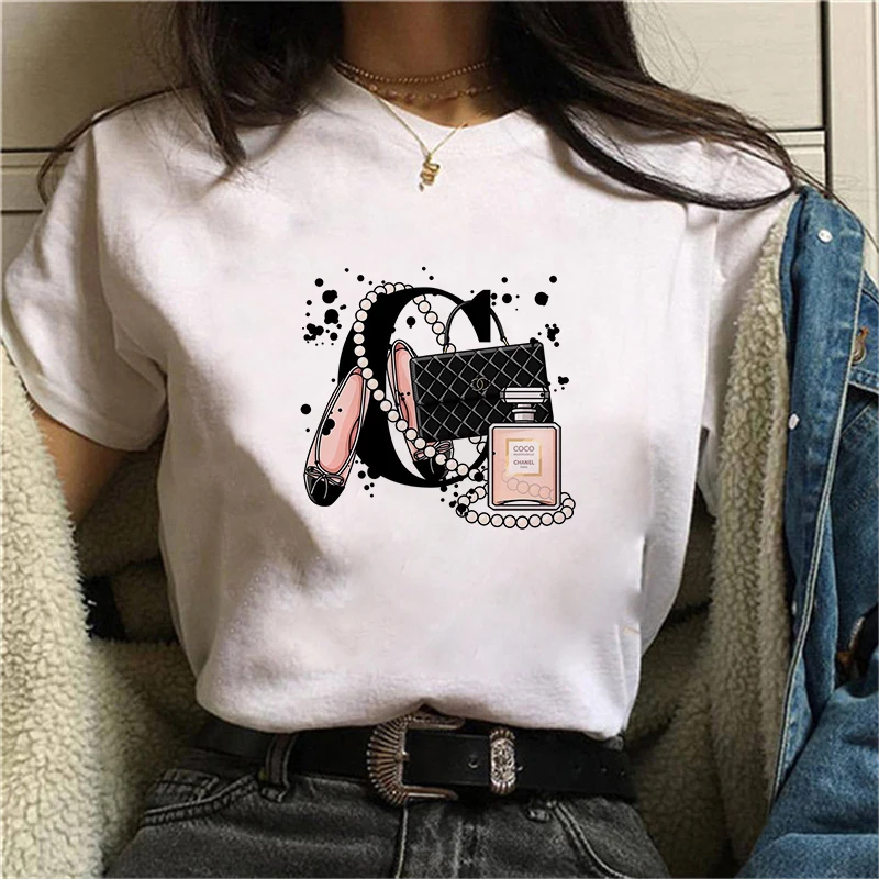 

2020 Summer Women T-shirt Fragrant flowers Printed Tshirts Casual Tops Tee Harajuku 90s Vintage White tshirt Female Clothing