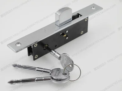 Sliding door lock Zinc alloy window locks security anti-theft wooden floor lock with crossed keys for furniture hardware