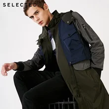 Выбранные Мужские средней длины с контрастными плащ с капюшоном | 4191OM523