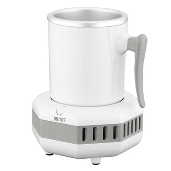 

Smart Fast Cooler Cup Mug Desktop Office Small Refrigerator Beverage Cooler Food-Grade Aluminum Mug Cooler Cup(EU Plug)