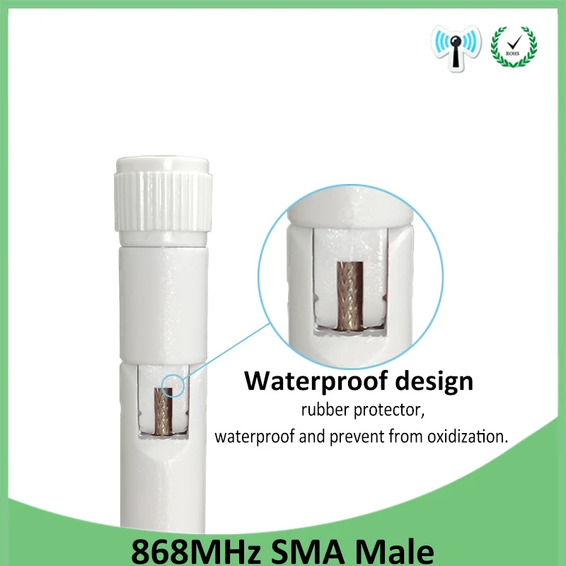 EOTH 20pcs 868mhz antenna 3dbi sma male 915mhz lora antene iot module lorawan antene ipex 1 SMA female pigtail Extension Cable