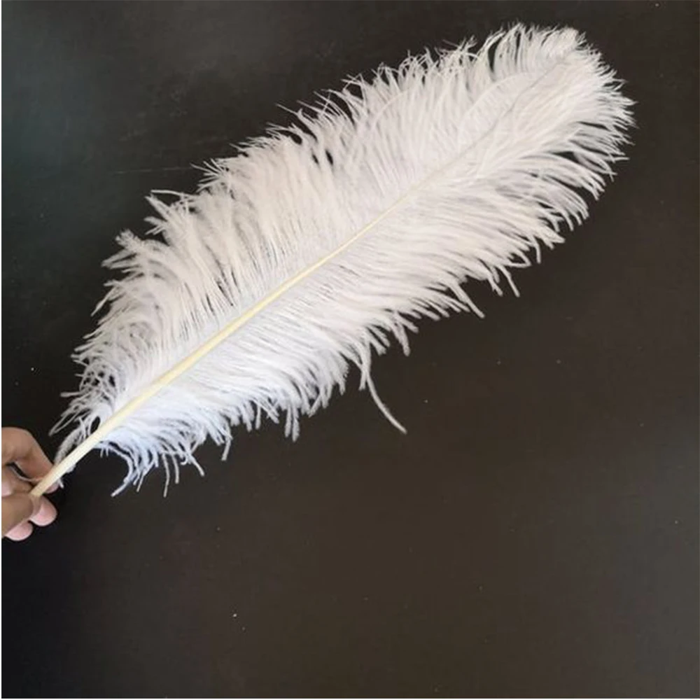 Natural White Ostrich Feathers 10pcs/lot 15-20cm/25-30cm/30-35cm Wedding Home Decoration Table Centerpiece Crafts