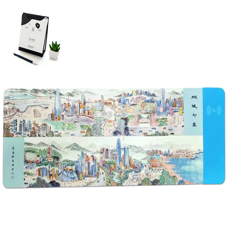 

Pengcheng impression wireless charging 5W electric mouse pad / Computer Laptop keyboard pad for Apple MackBook