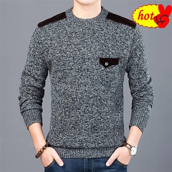 

Sweater Autumn Men Winter Coat Solid Color Pockets Thick Warm Coats Male Clothes Casual Knitwear Streetwear Sweater Coats M-3XL