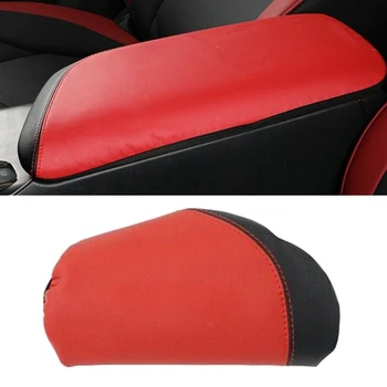

Box Microfiber Car Console Armrest Pad Mat Surface For Toyota Camry 2018-20 Red Black