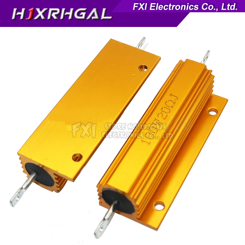 

RX24 100W Aluminum Power Metal Shell Case Wirewound Resistor 0.01 ~ 100K 0.1 0.5 1 1.5 2 6 8 10 20 100 150 200 300 1K 10K ohm