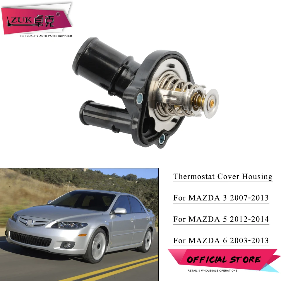 Zuk Auto Pompa Acqua Di Raffreddamento Per Mazda 3 Axela 2007-2013 Per Mazda 5 Per Mazda 6 Atenza Gg 2003-2013 Termostato Assy Con Borsette